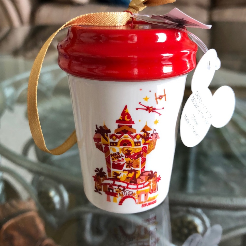 Disney Parks Hollywood Studios Starbucks Mini Tumbler Christmas Ornament - Picture 2 of 8